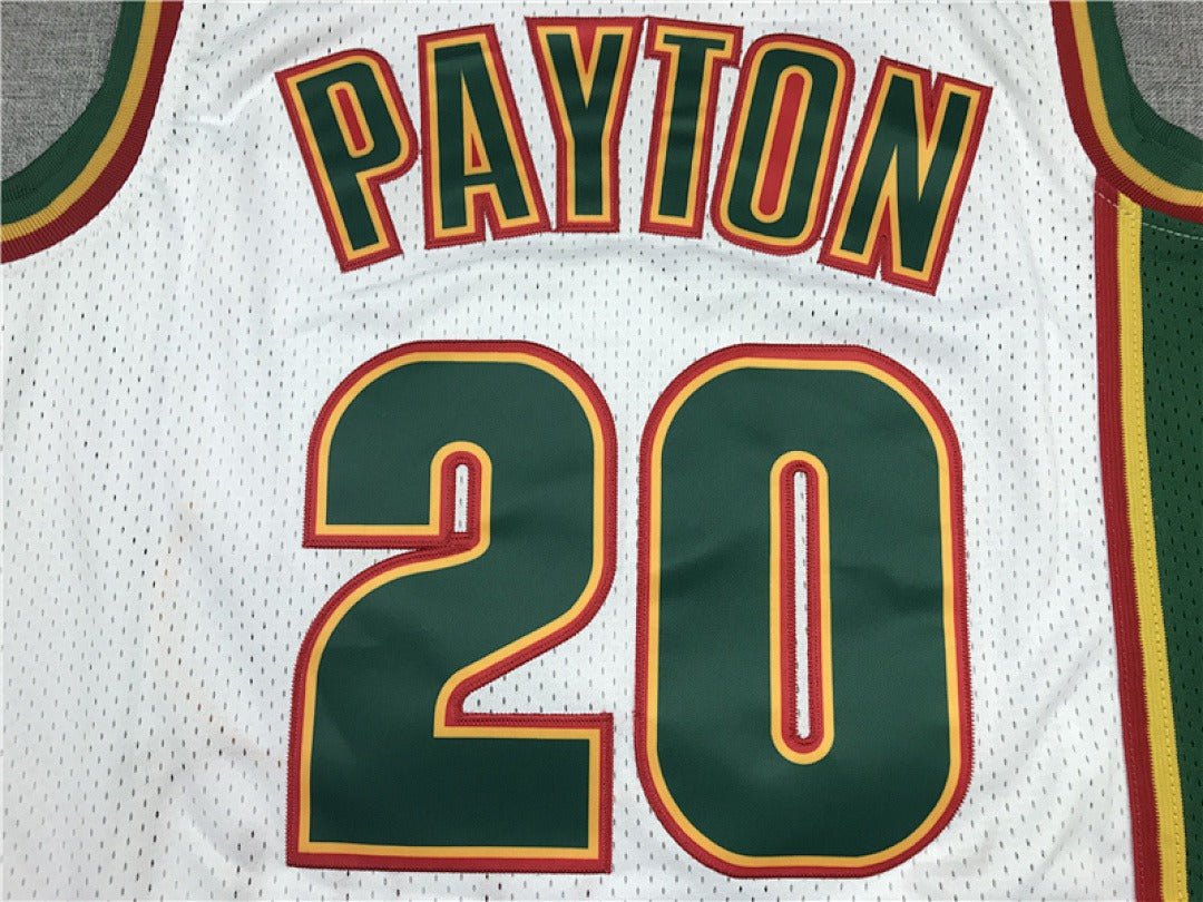 Seattle SuperSonics Gary Payton #20 NBA Retro Embroidered Jersey – Sizes S-XXXL