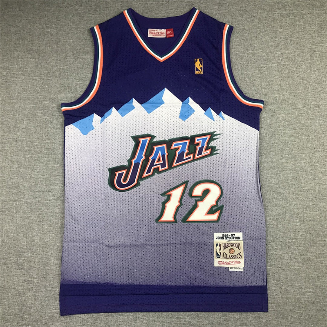 NBA retro version of the Utah Jazz #12 Stockton jersey