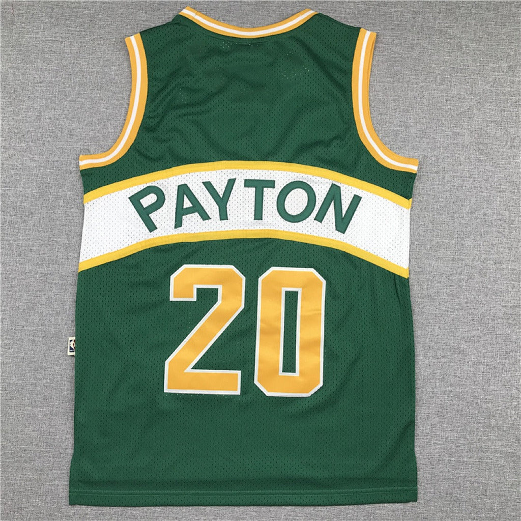 Seattle SuperSonics Gary Payton #20 NBA Retro Embroidered Jersey – Sizes S-XXXL