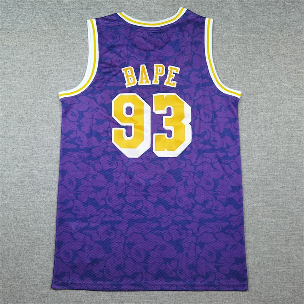 Los Angeles Lakers #93 NBA Retro Collaboration Embroidered Jersey – Sizes S-XXXL