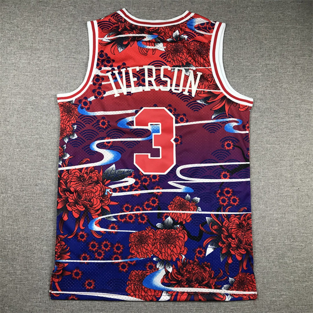 NBA retro version of the Philadelphia 76ers #3 Allen Iverson jersey.
