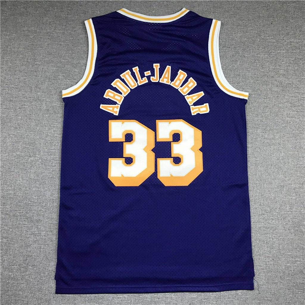 Kareem Abdul-Jabbar #33 Los Angeles Lakers NBA Retro Embroidered Jersey – Sizes S-XXXL