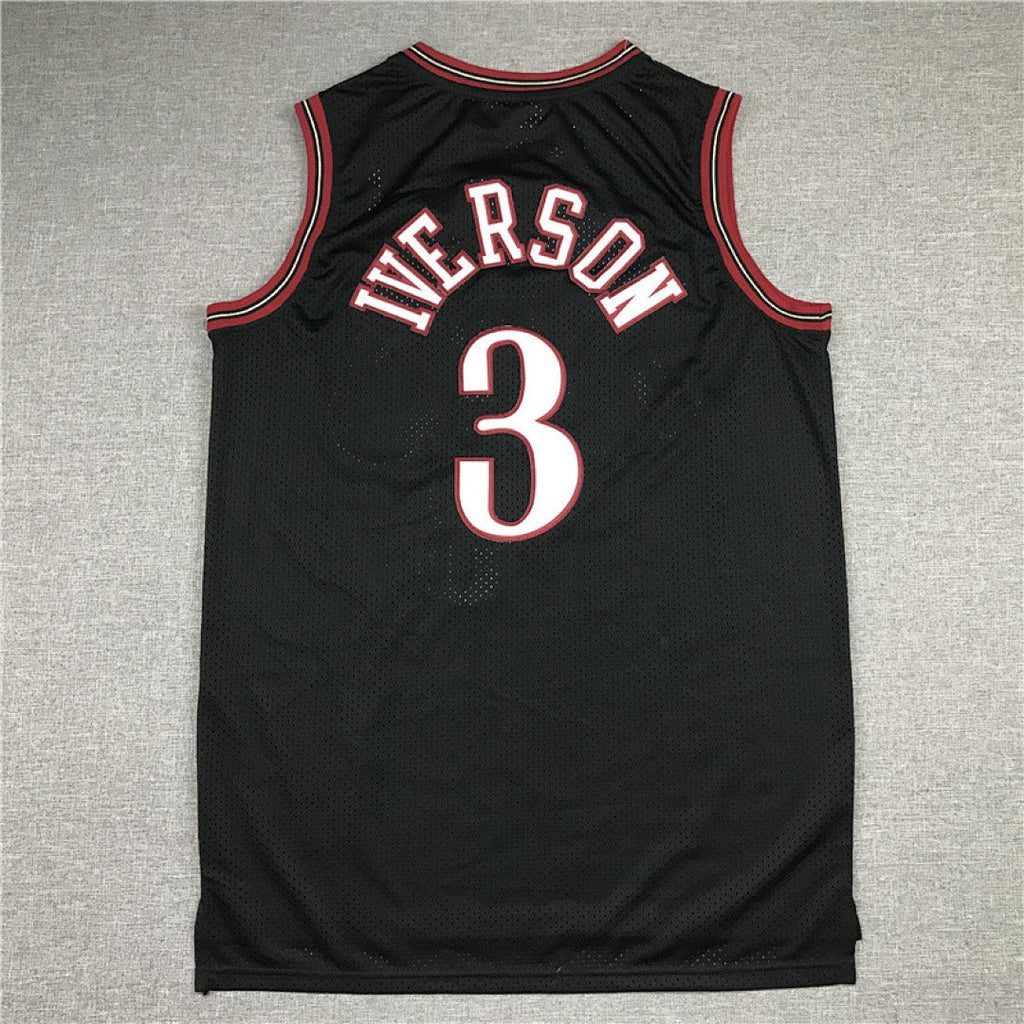 Philadelphia 76ers Allen Iverson #3 NBA Retro Embroidered Jersey – Sizes S-XXXL