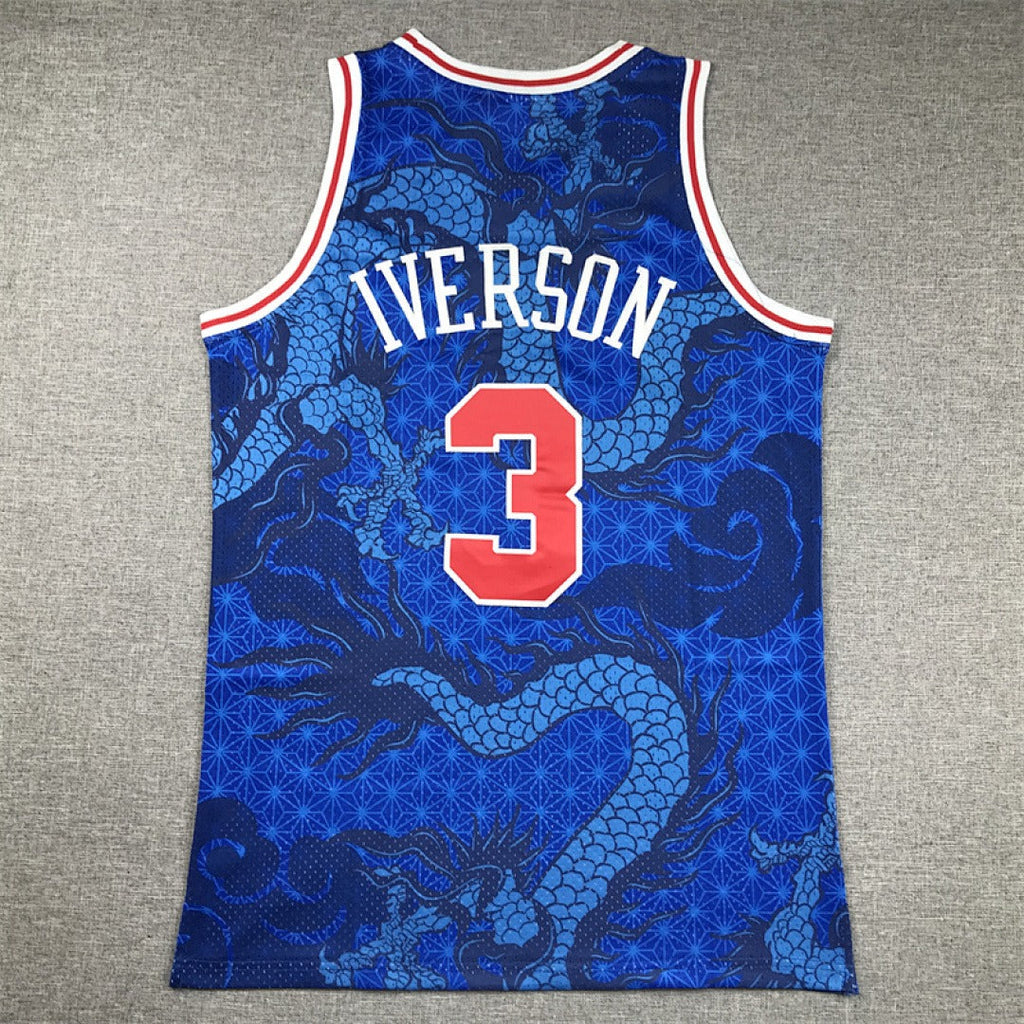 Philadelphia 76ers Allen Iverson #3 NBA Retro Embroidered Jersey – Sizes S-XXXL