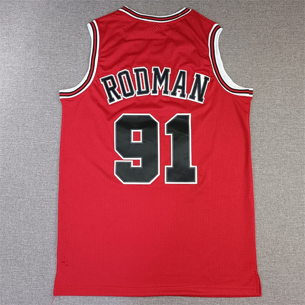 Chicago Rodman #91 NBA Retro Embroidered Jersey – Sizes S-XXXL