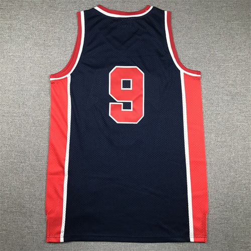 1984 Olympics USA Basketball #9 Retro Embroidered Jersey – Sizes S-XXXL