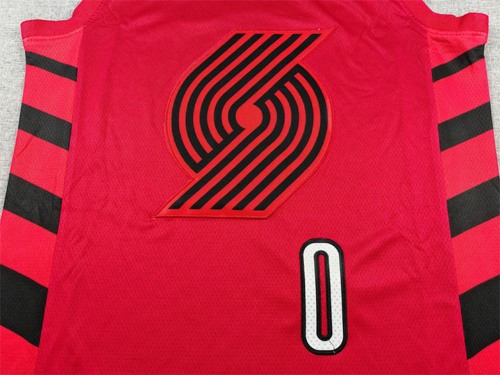 Portland Trail Blazers #0 Damian Lillard Retro NBA Jersey | Sizes S–XXXL