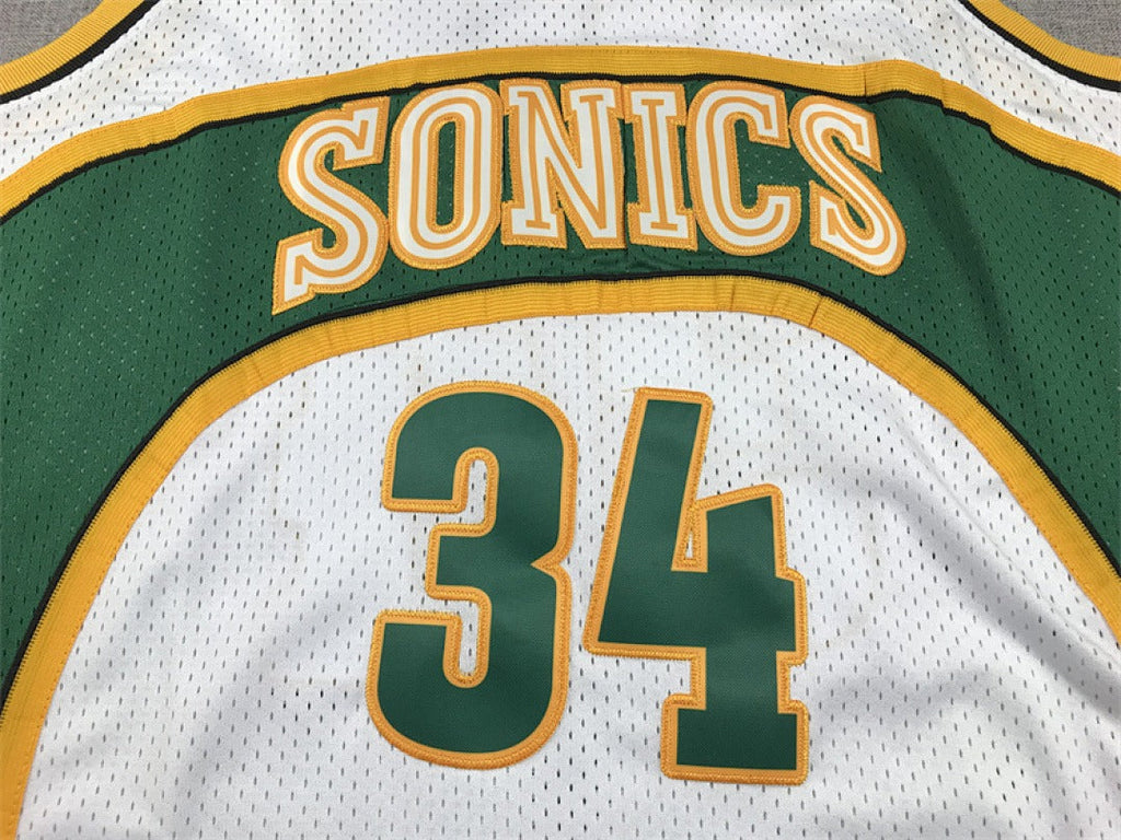 Ray Allen #34 Seattle SuperSonics NBA Retro Embroidered Jersey