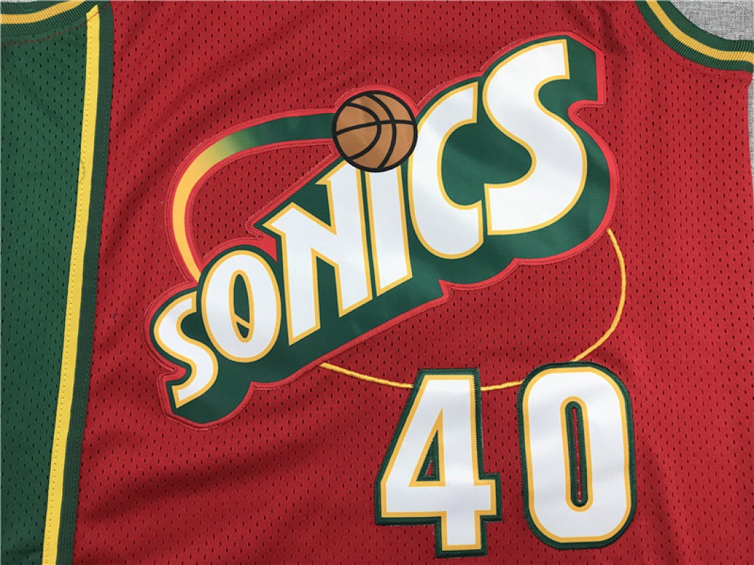 Shawn Kemp #40 Seattle SuperSonics Retro Embroidered Jersey – Sizes S-XXXL