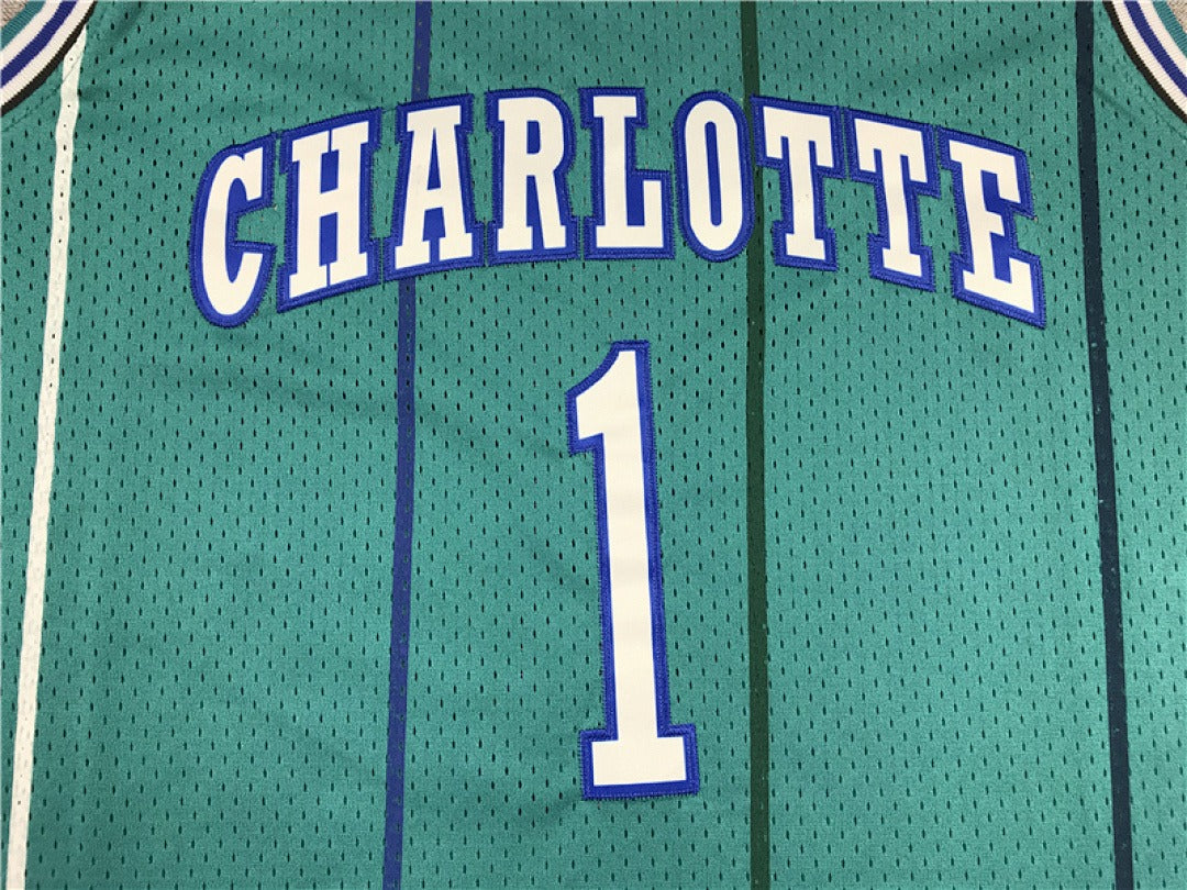 Muggsy Bogues #1 Charlotte Hornets NBA Retro Embroidered Jersey – Sizes S-XXXL