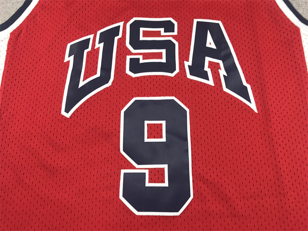 1984 Olympics USA Basketball #9 Retro Embroidered Jersey – Sizes S-XXXL