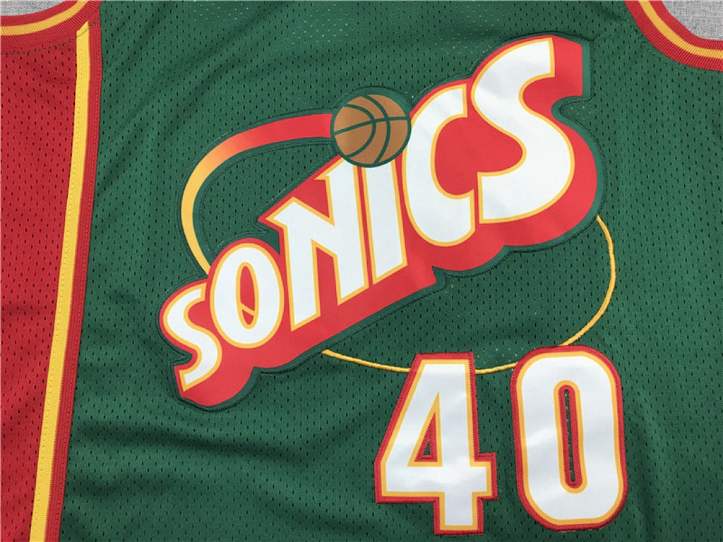 Shawn Kemp #40 Seattle SuperSonics Retro Embroidered Jersey – Sizes S-XXXL