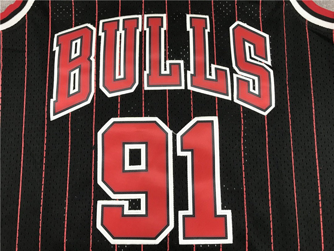 Chicago Bulls Dennis Rodman #91 1995-96 NBA Retro Embroidered Jersey – Sizes S-XXXL