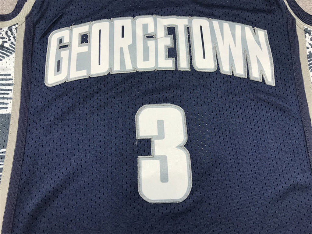 Georgetown Hoyas #3 Allen Iverson Retro NCAA Jersey – Sizes S–XXXL