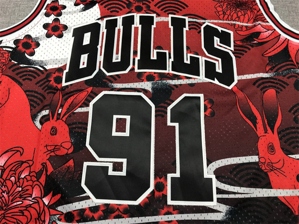 NBA retro Chicago Bulls #91 Rodman jersey