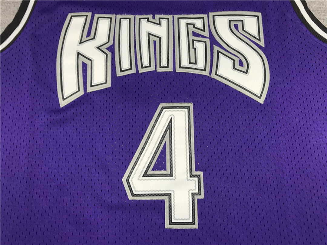 Sacramento Kings Webber #4 NBA Retro Embroidered Jersey – Sizes S-XXXL