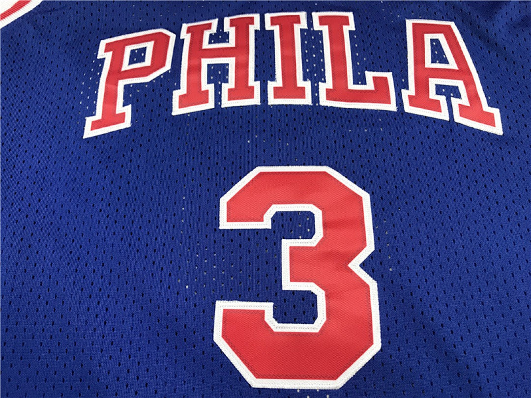 NBA Philadelphia 76ers 10th Anniversary Edition #3 Iverson Retro Jersey
