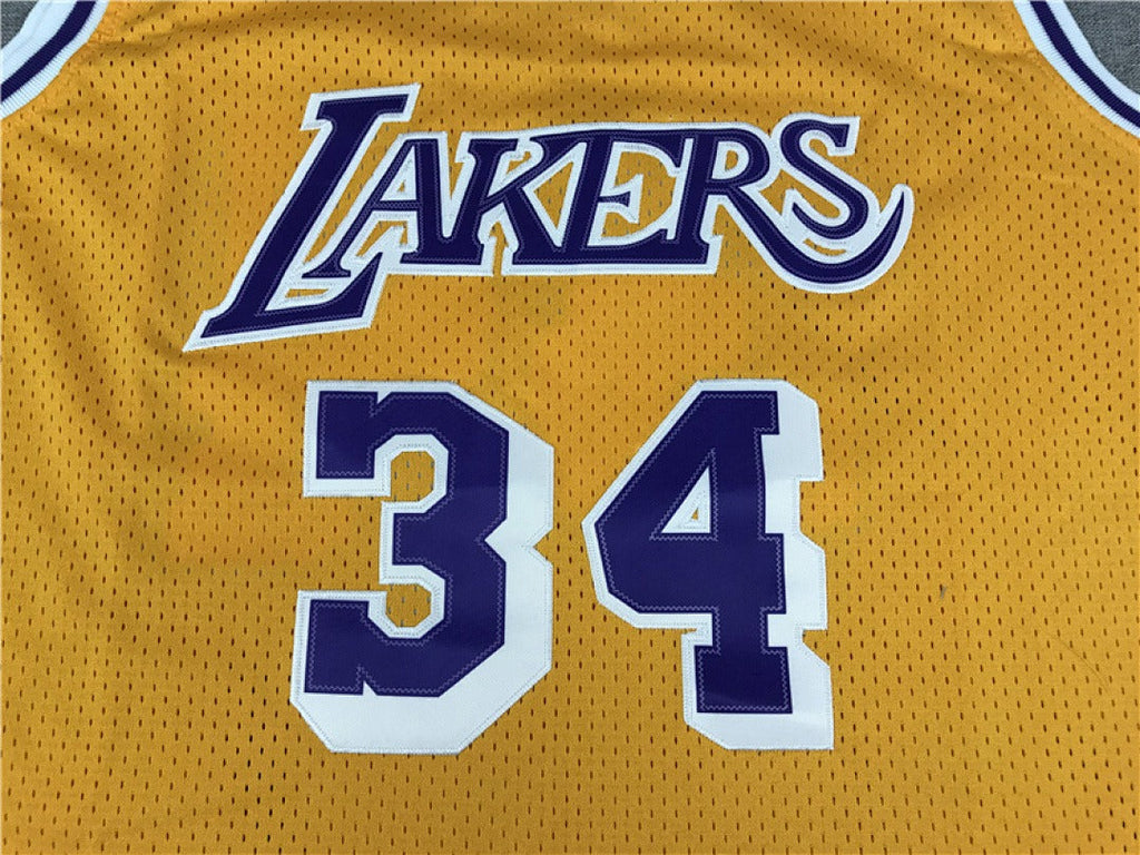 Shaquille O'Neal #34 Los Angeles Lakers NBA Retro Embroidered Jersey – Sizes S-XXXL