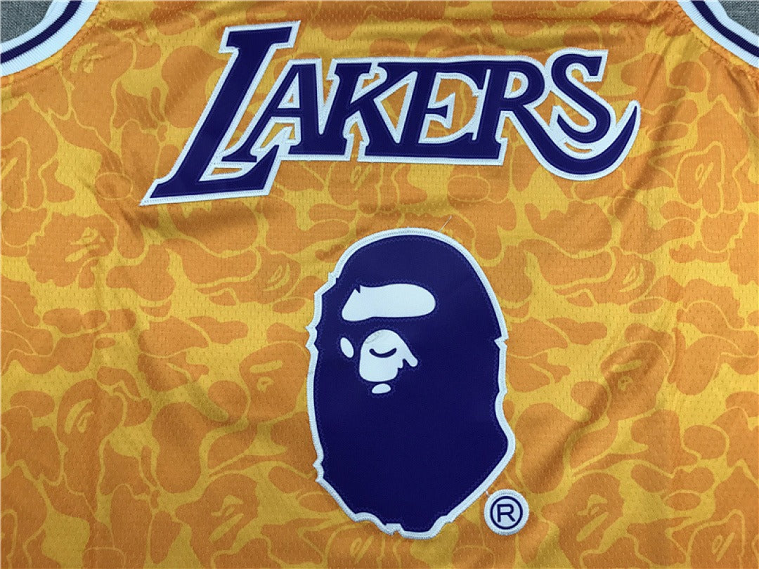 Los Angeles Lakers LeBron James #23 NBA Retro Collaboration Embroidered Jersey – Sizes S-XXXL