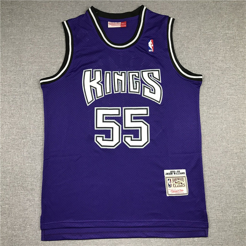 Sacramento Kings Jason Williams #55 NBA Retro Embroidered Jersey – Sizes S-XXXL