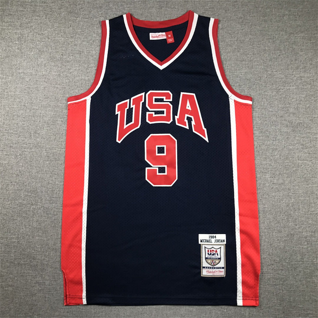 1984 Olympics USA Basketball #9 Retro Embroidered Jersey – Sizes S-XXXL