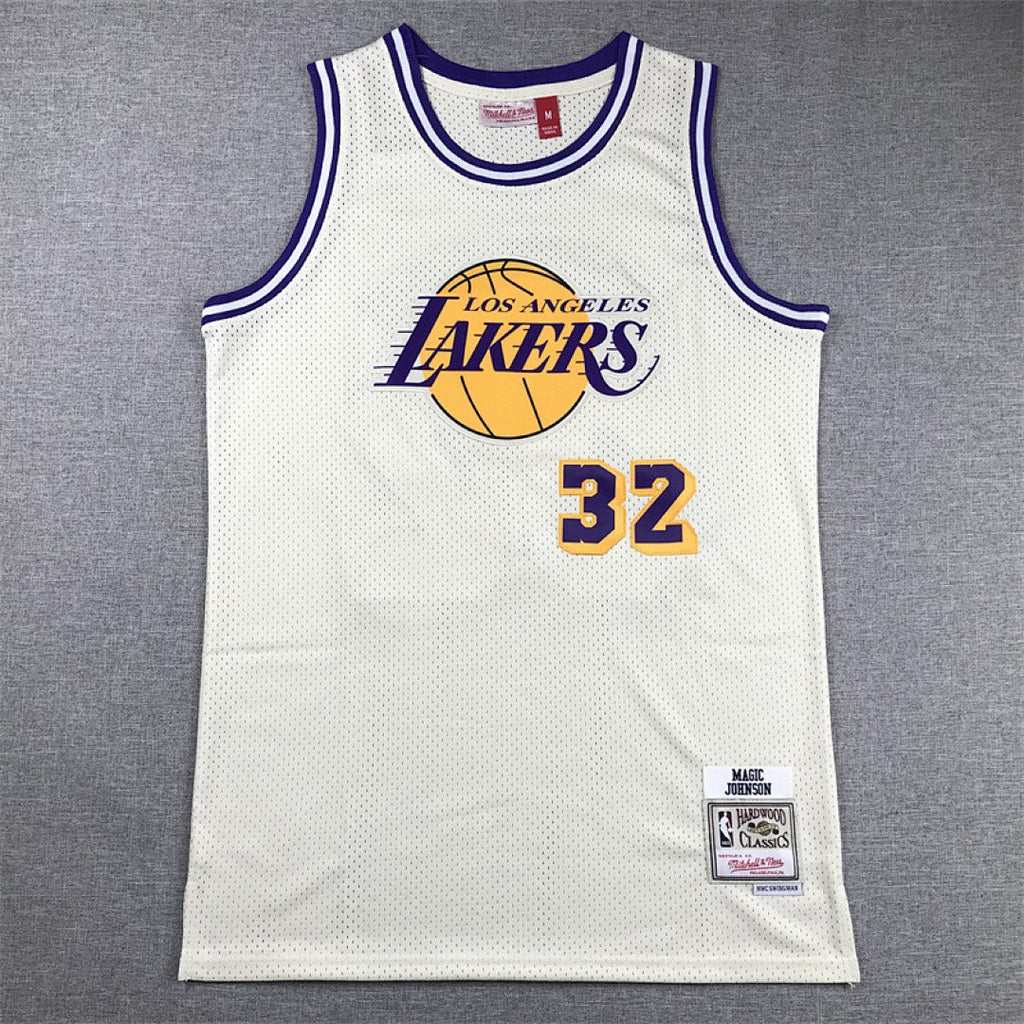 Magic Johnson #32 Los Angeles Lakers NBA Retro Embroidered Jersey – Sizes S-XXXL