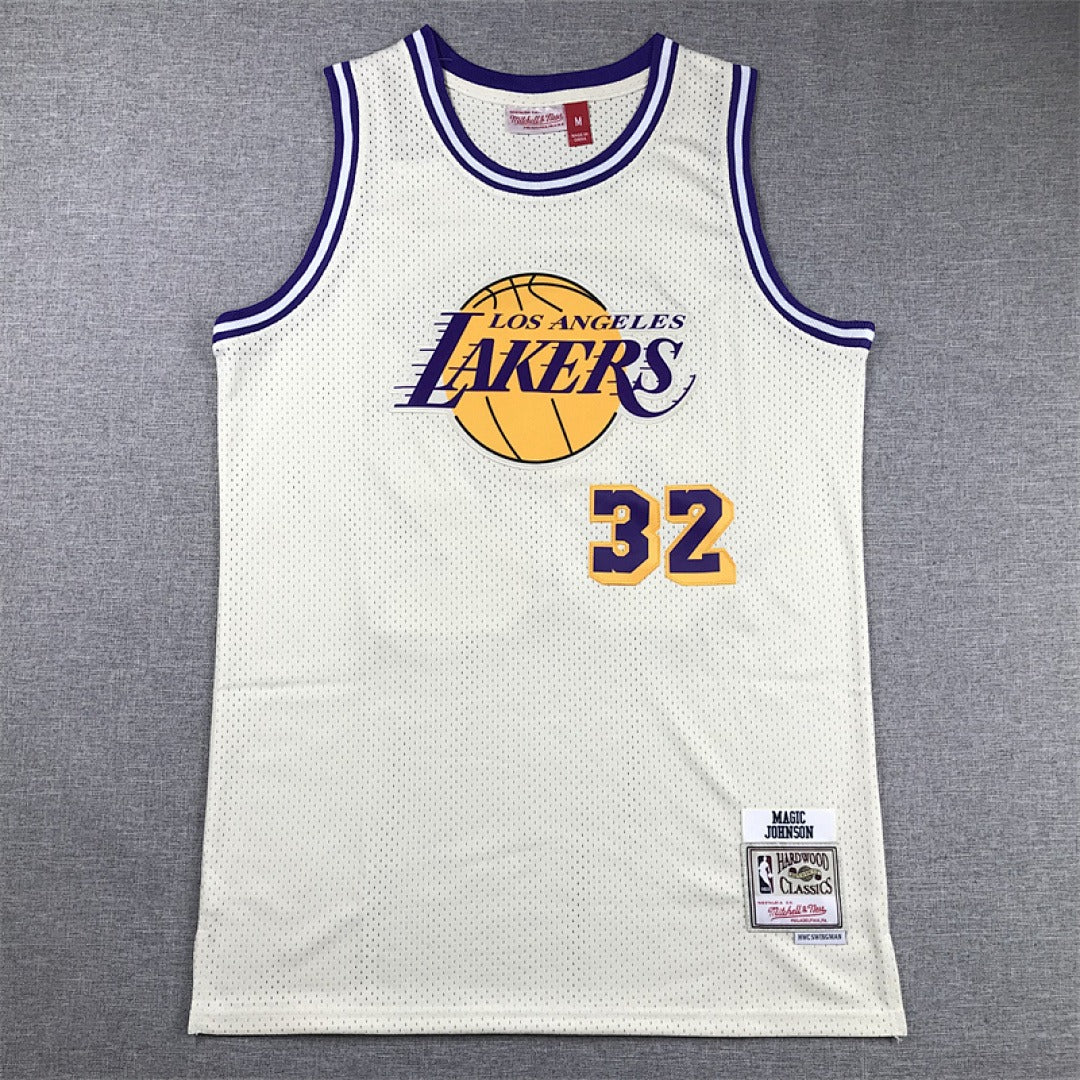 Magic Johnson #32 Los Angeles Lakers NBA Retro Embroidered Jersey – Sizes S-XXXL
