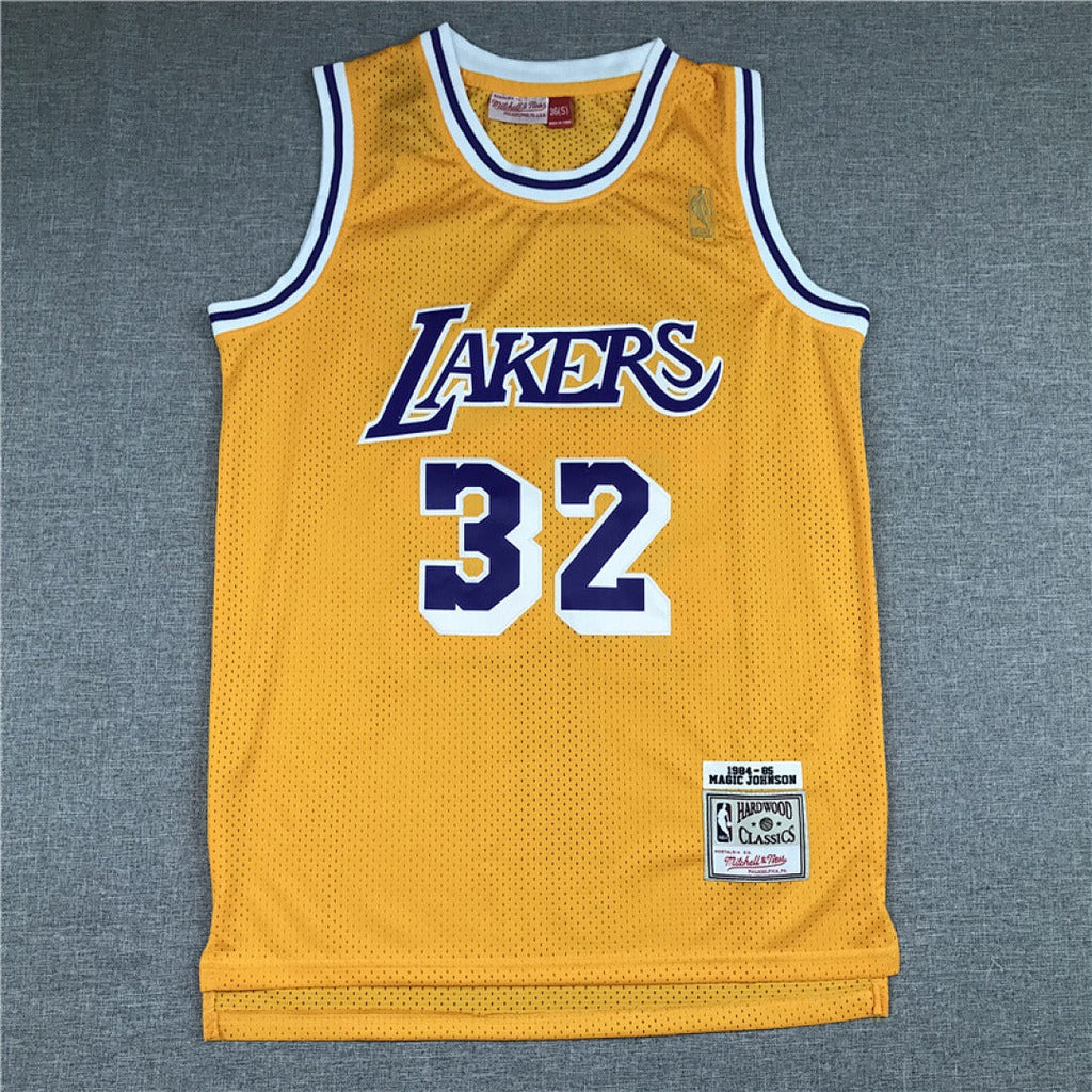 Magic Johnson #32 Los Angeles Lakers NBA Retro Embroidered Jersey – Sizes S-XXXL