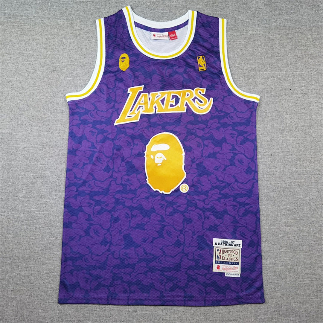 Los Angeles Lakers #93 NBA Retro Collaboration Embroidered Jersey – Sizes S-XXXL