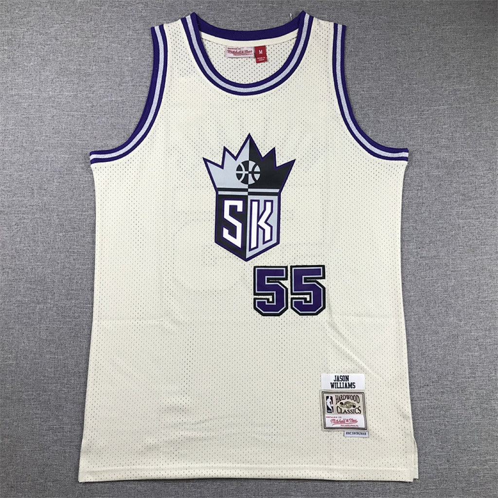 Sacramento Kings Jason Williams #55 NBA Retro Embroidered Jersey – Sizes S-XXXL