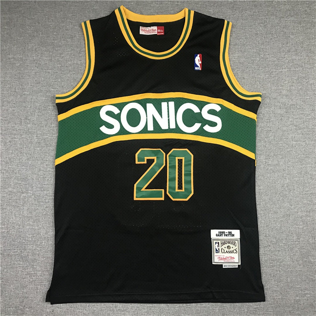 Seattle SuperSonics Gary Payton #20 NBA Retro Embroidered Jersey – Sizes S-XXXL