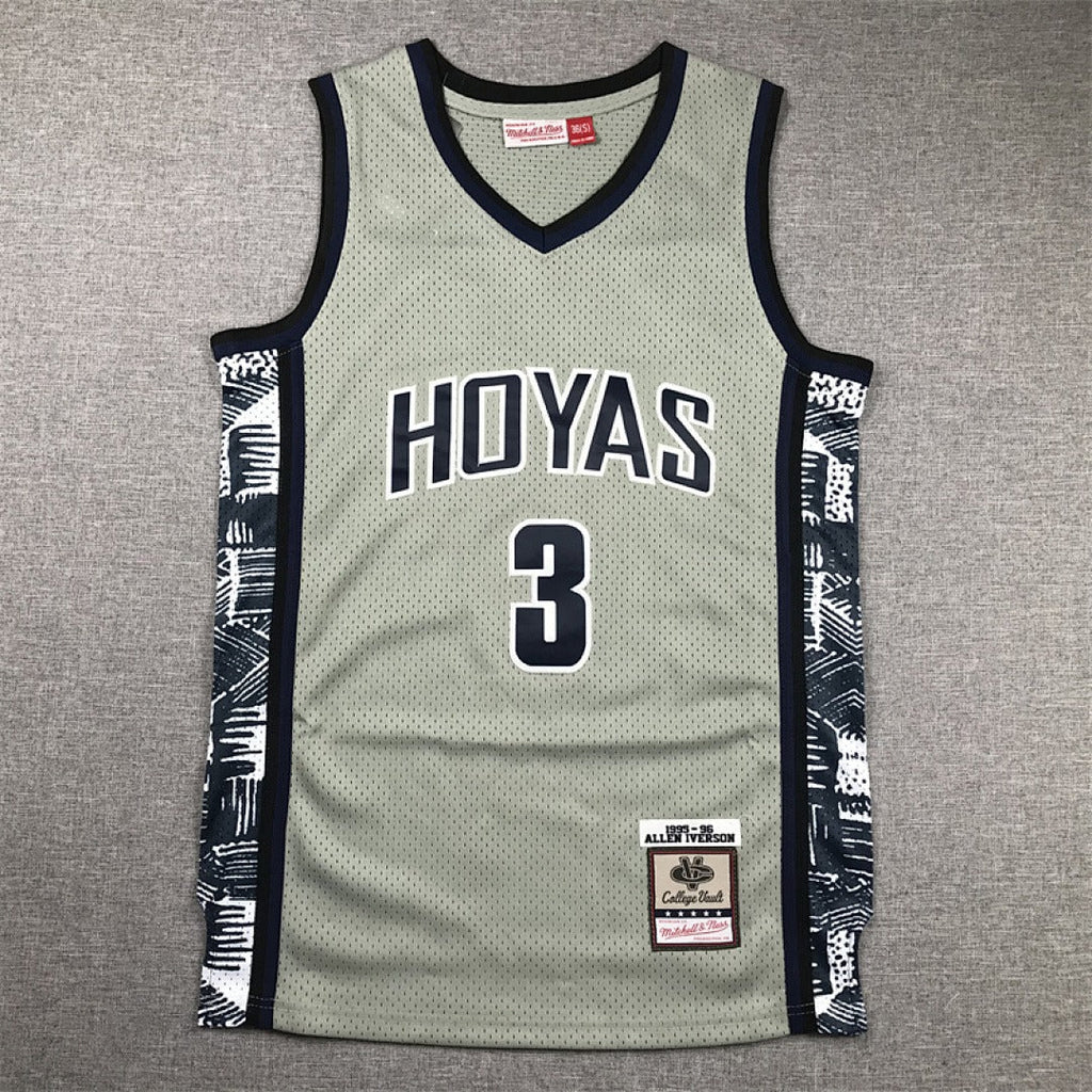 Georgetown Hoyas #3 Allen Iverson Retro NCAA Jersey – Sizes S–XXXL