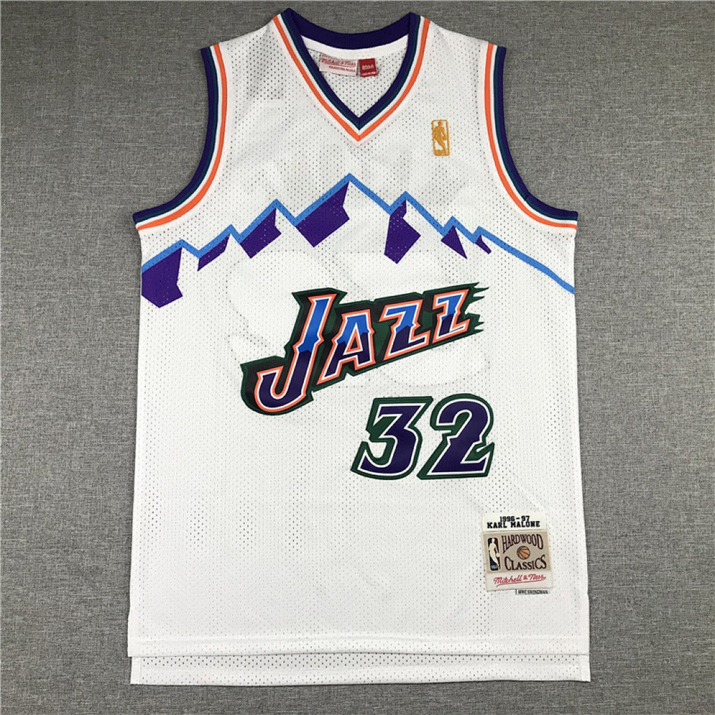 Utah Jazz #32 Karl Malone Retro NBA Jersey | Sizes S–XXXL