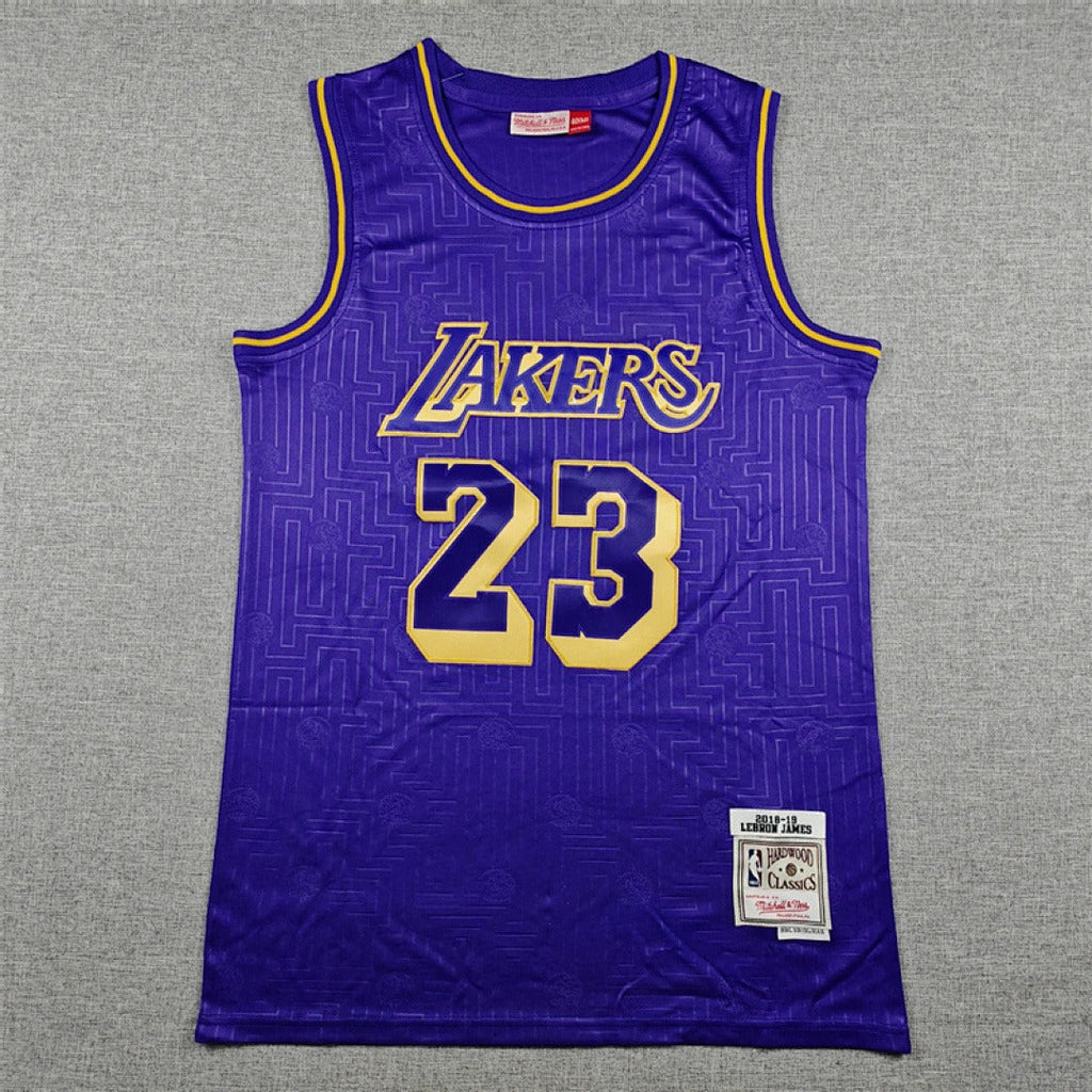 LeBron James #23 Los Angeles Lakers 2023 NBA Retro Embroidered Jersey