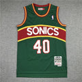 Shawn Kemp #40 Seattle SuperSonics Retro Embroidered Jersey – Sizes S-XXXL