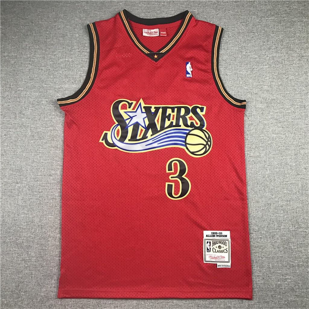 Philadelphia 76ers Allen Iverson #3 NBA Retro Embroidered Jersey – Sizes S-XXXL