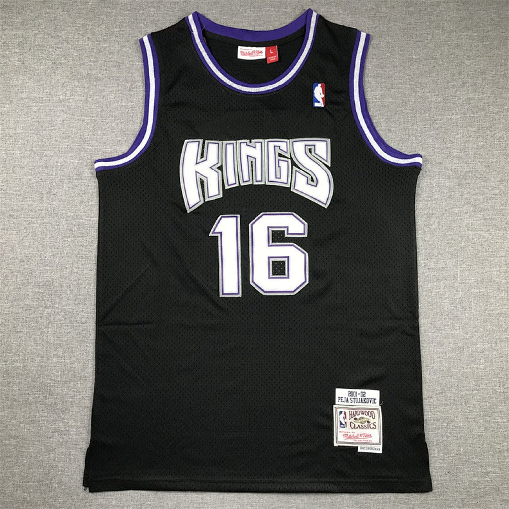 Sacramento Kings Stojakovic #16 NBA Retro Embroidered Jersey – Sizes S-XXXL