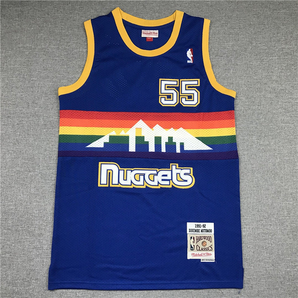 Dikembe Mutombo #55 Denver Nuggets NBA Retro Jersey