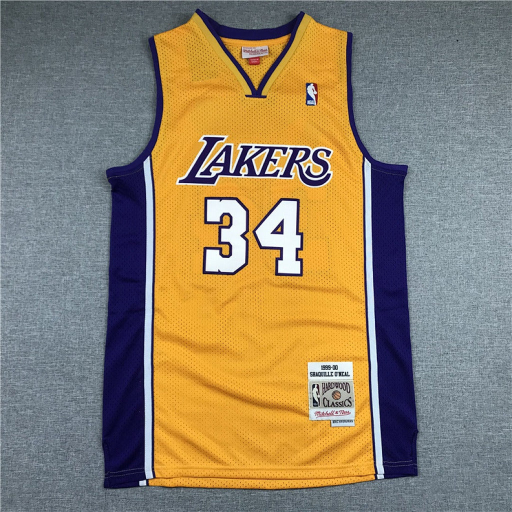 Shaquille O'Neal #34 Los Angeles Lakers NBA Retro Embroidered Jersey – Sizes S-XXXL