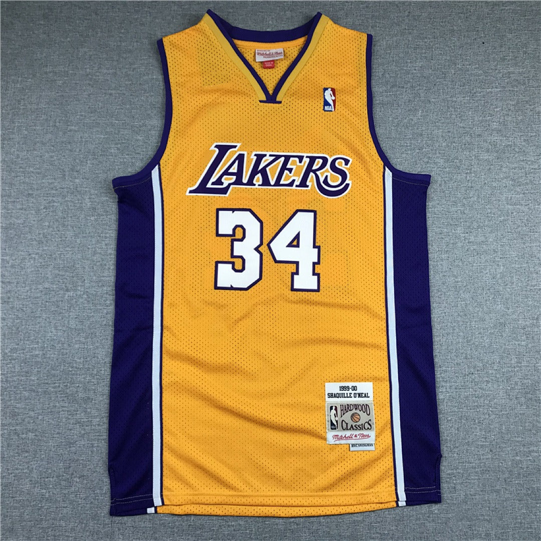 Shaquille O'Neal #34 Los Angeles Lakers NBA Retro Embroidered Jersey – Sizes S-XXXL