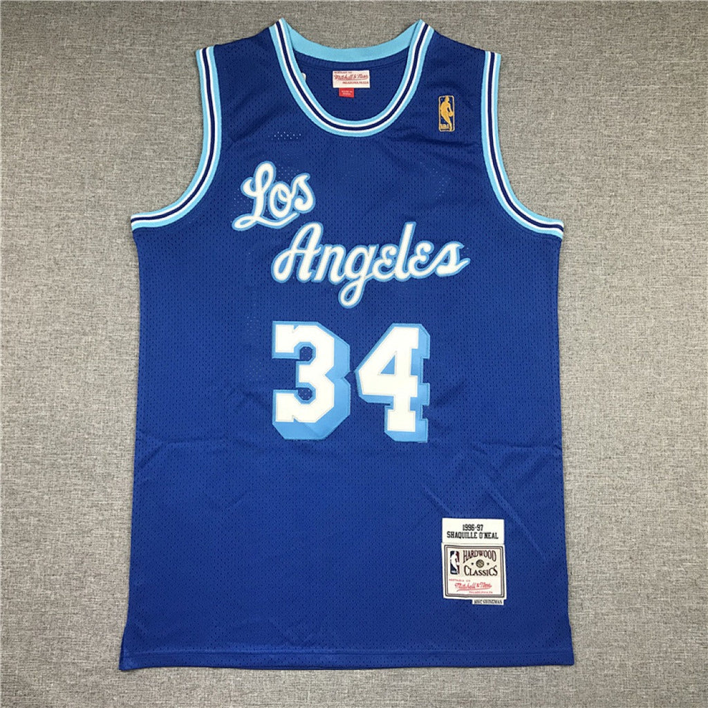 Shaquille O'Neal #34 Los Angeles Lakers NBA Retro Embroidered Jersey – Sizes S-XXXL